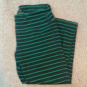 Women’s Athleta High Rise Capri Striped Leggings size M